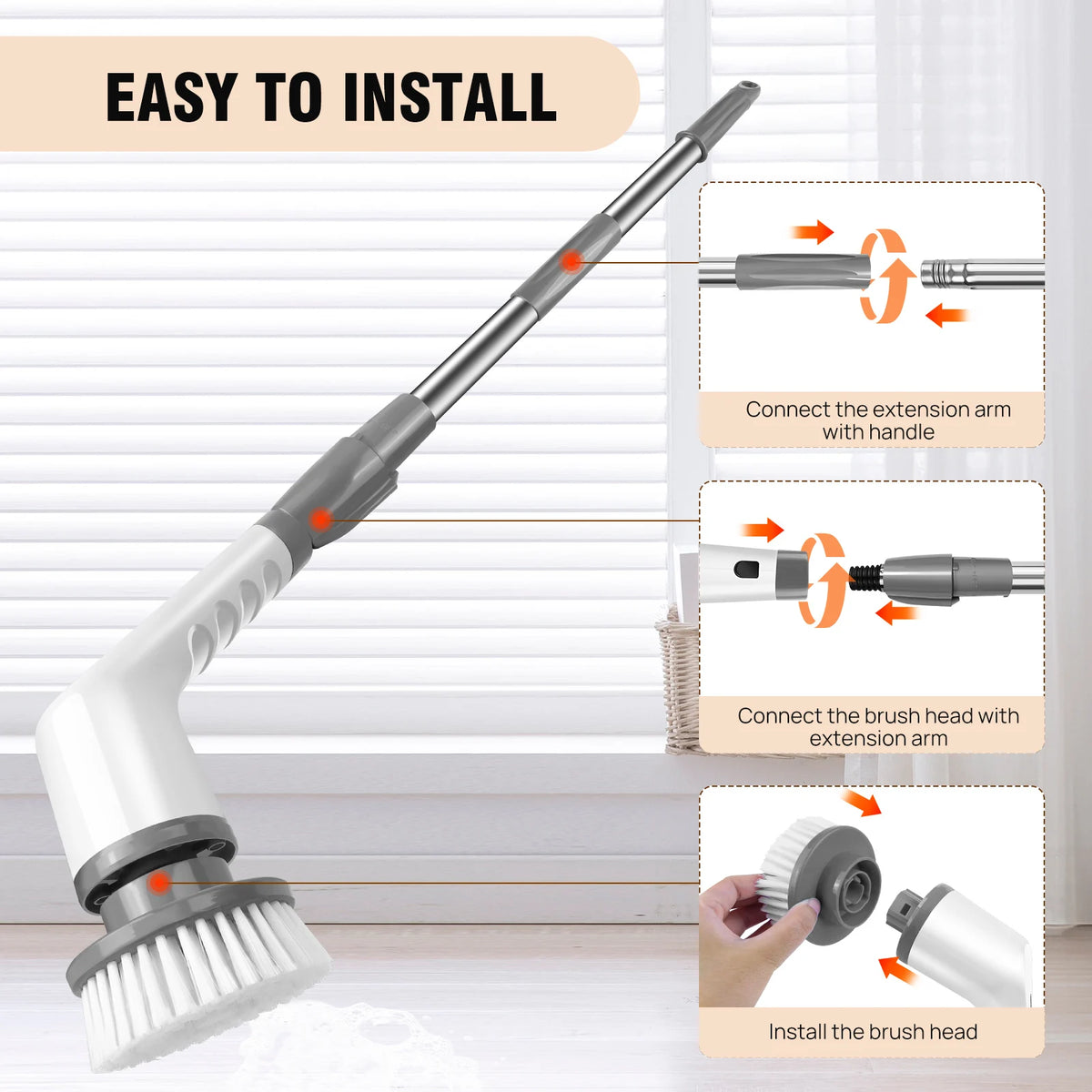 9-in-1 Electric Spin Scrubber – Cordless Power Cleaning Brush