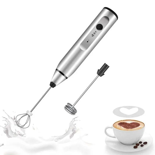 Portable Electric Milk Frother – USB Rechargeable Coffee & Matcha Whisk